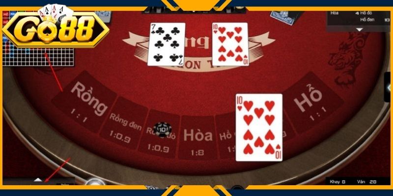 Các bước thao tác đúng chuẩn cách chơi rồng hổ Go88 online